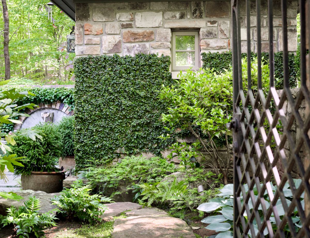 Gate entrance to a hidden Charleston garden.